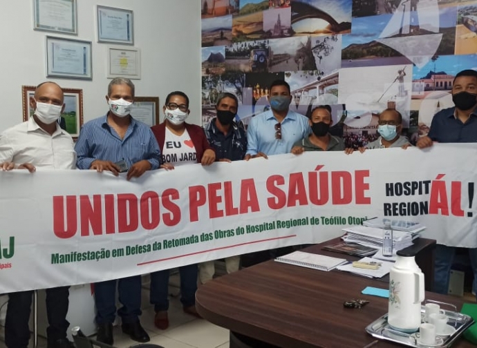 Presidente da Câmara Municipal de Santa Maria do Salto participa de movimento que busca a retomada das obras do Hospital Regional