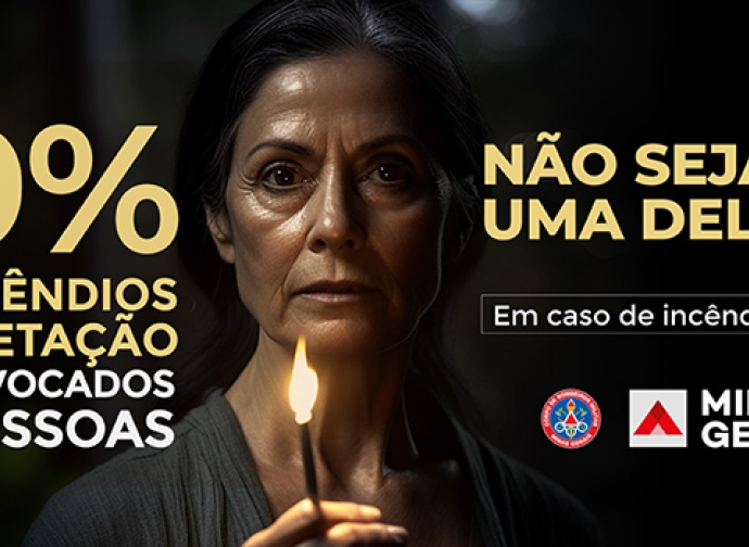 Campanha do Corpo de Bombeiros busca conscientizar a população sobre os riscos das queimadas em Minas